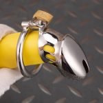 Stainless Steel Cock Cage Metal Chastity Cage Round Ring - Image 6