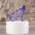 See-Through Ice Purple Lightweight Chastity Cage Curved Ring - Image 7