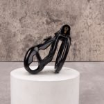 Black Cock Cage Premium Car Paint 3D Printed Lightweight Chastity Cage Flat Ring Penis Cage Set - Image 8