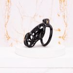 Mamba Black Chastity Cage Flat Ring - Image 7