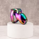 HTV4 Rainbow Stainless Steel Metal Chastity Cage - Image 7