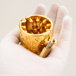 24K Gold Plated Kali's 4 Rows Removable Rounded Teeth  Ball Stretcher Testicles Metal Cock Ring Stretching CBT - Image 4