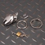 Stainless Steel Cock Cage Metal Chastity Cage With Anti Slip Ring - Image 9