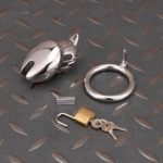 Stainless Steel Cock Cage Metal Chastity Cage Round Ring - Image 7