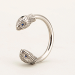 Double Snake Heads Stainless Steel Cock Ring - Image 8