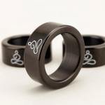 Black Meditation Stainless Steel Cock Ring - Image 9