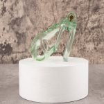 See-Through lce Green Lightweight Chastity Cage Flat Ring - Image 8