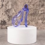 See-Through Ice Purple Lightweight Chastity Cage Curved Ring - Image 8