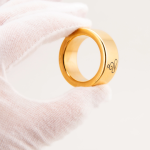 Gold plated Polished Meditation Stainless Steel Cock Ring - Image 6
