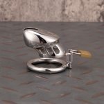 Stainless Steel Cock Cage Metal Chastity Cage Round Ring - Image 8