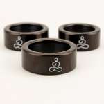 Black Meditation Stainless Steel Cock Ring - Image 8