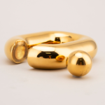 C-Ring Hook Gold Plated Stainless Steel Testicles Ball Stretcher Weight Cock Ring Scrotum Pendant BDSM Ball Stretching - Image 6