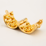 24K Gold Plated Kali's 4 Rows Removable Rounded Teeth  Ball Stretcher Testicles Metal Cock Ring Stretching CBT - Image 6