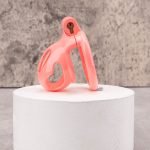 Pink Cock Cage Set Premium Car Paint 3D Printed Lightweight Chastity Cage Flat Ring Penis Cage - Image 10
