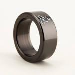 Black Meditation Stainless Steel Cock Ring - Image 6