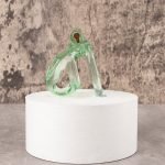 See-Through lce Green Lightweight Chastity Cage Flat Ring - Image 10