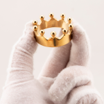 Gold Plated Crown Stainless Steel Cock Ring - Image 7