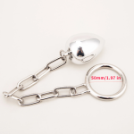 Chain Stainless Steel Penis Ring, Anal Plug Cock Ring Chastity Device Removable Butt Plug - Image 6