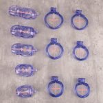 See-Through Ice Purple Lightweight Chastity Cage Curved Ring - Image 11