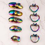 HTV3 Rainbow Stainless Steel Chastity Cage Metal Cock Cage - Image 11