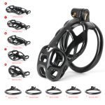 Mamba Black Chastity Cage Flat Ring - Image 11