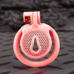 Pink Micro Cock Cage Honeycomb Pussy Small Chastity Cage Curved Ring