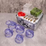 Chastity Cage Set See-Through Ice Purple Ghost Cock Cage Flat Ring Chastity Sizes Bundles - Image 2