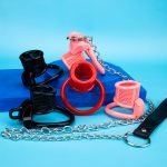 Honeycomb Open Small Chastity Cage Mini Couple Erotic Traction Chain Cock Cage - Image 2