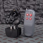 Electric Shock Mamba Black Sissy Chastity Cage Remote Punishment Cock Cage - Image 5