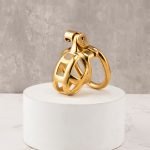 Mamba Gold Plated Stainless Steel Chastity Cage Metal Cock Cage - Image 5