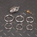 Dragon Scale Stainless Steel Chastity Cage Metal Cock Cage With Anti Slip Ring - Image 11