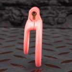 Open Pink Lightweight Chastity Cage Training Device Flat Ring - Image 5