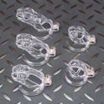 See-Through Ice Transparent Mamba Chastity Cage Flat Ring - Image 7