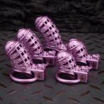 Mistress's Punishment Purple Spiked Chastity Cage Flat Ring - Image 4