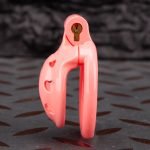 Pink Micro Cock Cage Love Vagina Small Chastity Cage Flat Ring - Image 4