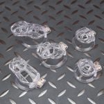 See-Through Ice Transparent Mamba Chastity Cage Flat Ring - Image 8