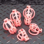 Spikes Pink Mamba Chastity Cage Lightweight Cock Cage Flat Ring - Image 8