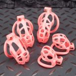 Spikes Pink Mamba Chastity Cage Lightweight Cock Cage Curved Ring - Image 4