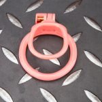 Open Pink Lightweight Chastity Cage Training Device Flat Ring - Image 7