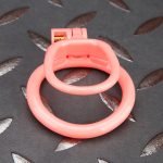 Open Pink Lightweight Chastity Cage Training Device Curved Ring - Image 7