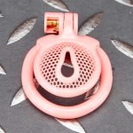 Pink Micro Cock Cage Honeycomb Pussy Small Chastity Cage Flat Ring - Image 4