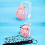 Sakura Ultra Small Chastity Cage Mini Couple Erotic Traction Chain Cock Cage - Image 5