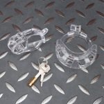 See-Through Ice Transparent Shell Mamba Chastity Cage Ball Cock Cage - Image 4