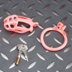Spikes Pink Mamba Chastity Cage Lightweight Cock Cage Curved Ring - Image 7
