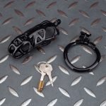 Spikes Black Mamba Chastity Cage Lightweight Cock Cage Curved Ring - Image 8