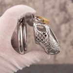 Dragon Scale Stainless Steel Chastity Cage Metal Cock Cage With Anti Slip Ring - Image 4