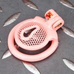 Pink Micro Cock Cage Honeycomb Pussy Small Chastity Cage Flat Ring - Image 5