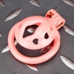 Pink Micro Cock Cage Love Vagina Small Chastity Cage Curved Ring - Image 5