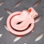 Pink Inverted Micro Cock Cage Pussy Small Chastity Cage Curved Ring - Image 5