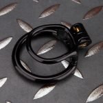 Open Black Lightweight Chastity Cage Training Device Flat Ring - Image 8